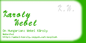karoly webel business card